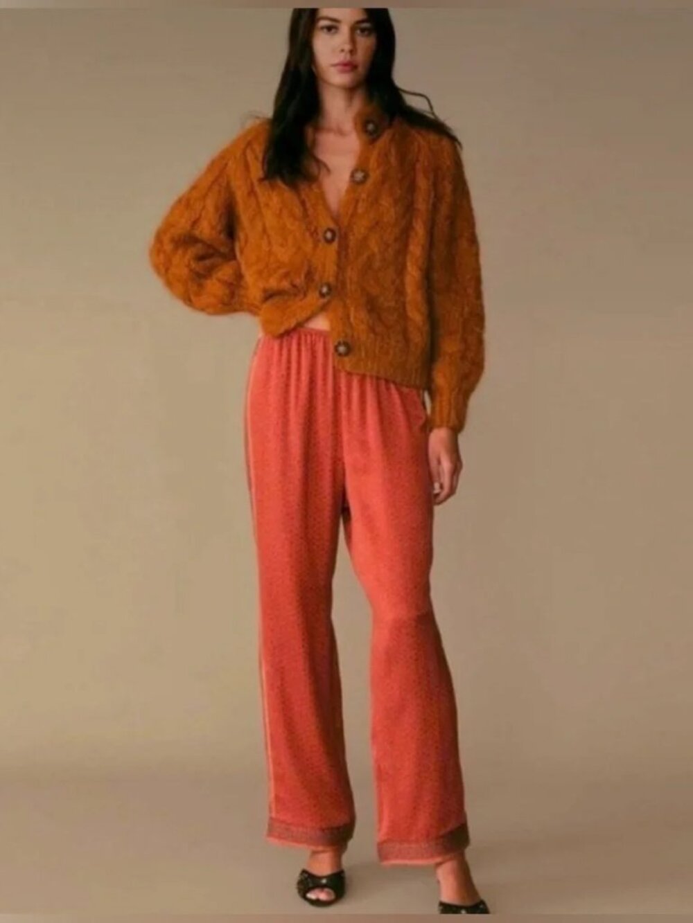 Doen Persimmon Cacilda Silk Pant S/M Size 6
